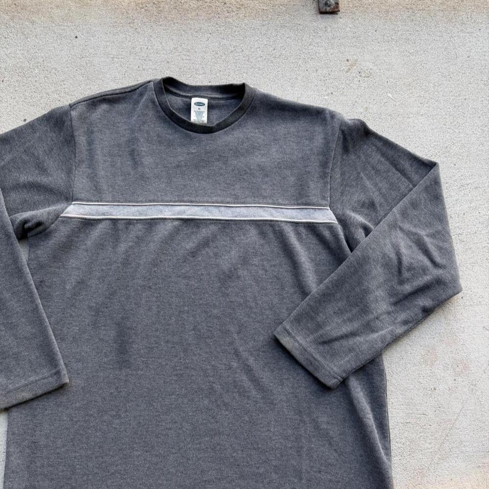 Y2k old navy gray cotton surfwear shirt